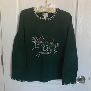 Christopher & Banks dark green sweater